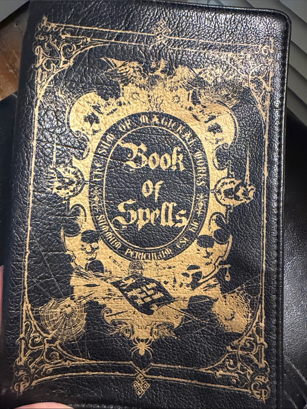 Book of Spells Black Purse with Gold Lettering SEE PHOTOS